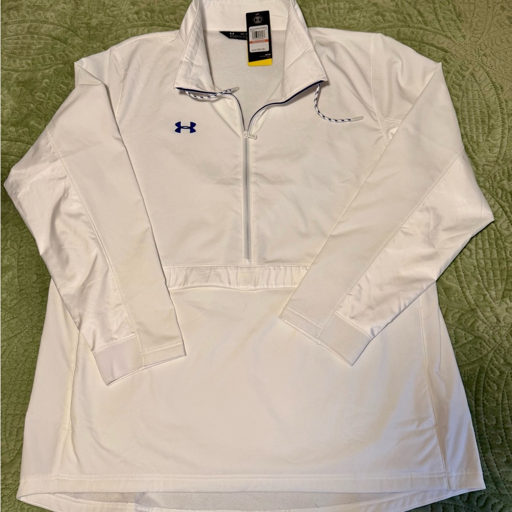 Under Armour White Windbreaker Jacket